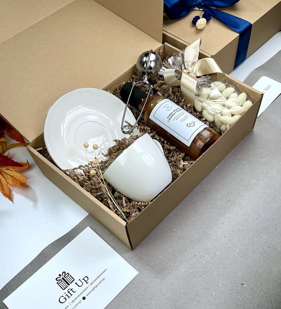 box prezentowy kosz upominek na urodziny imieniny podziękowanie dla pracownika kontrahenta szefa klasyczny elegancki i ponadczasowy