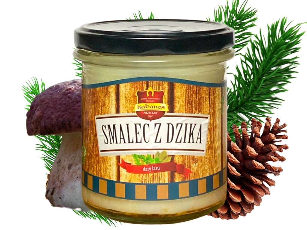 naturalny bez konserwantów smalec z dzika