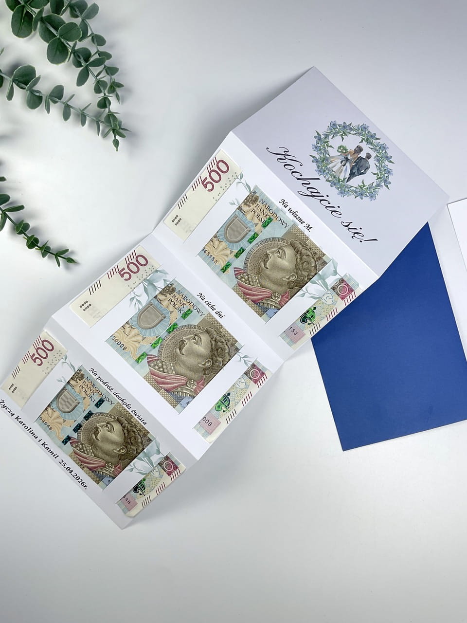 Nowoczesna harmonijka ślubna na wspólne marzenia i podróż dookoła świata.