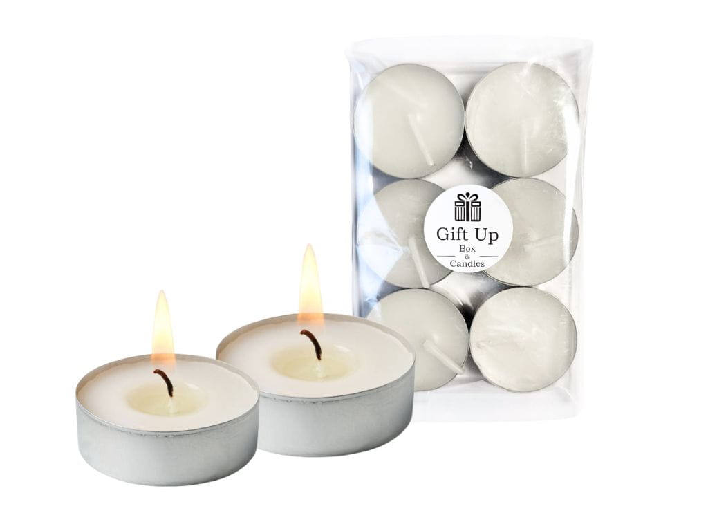 zestaw 6 sztuk świeca tealight, podgrzewacz do kominka